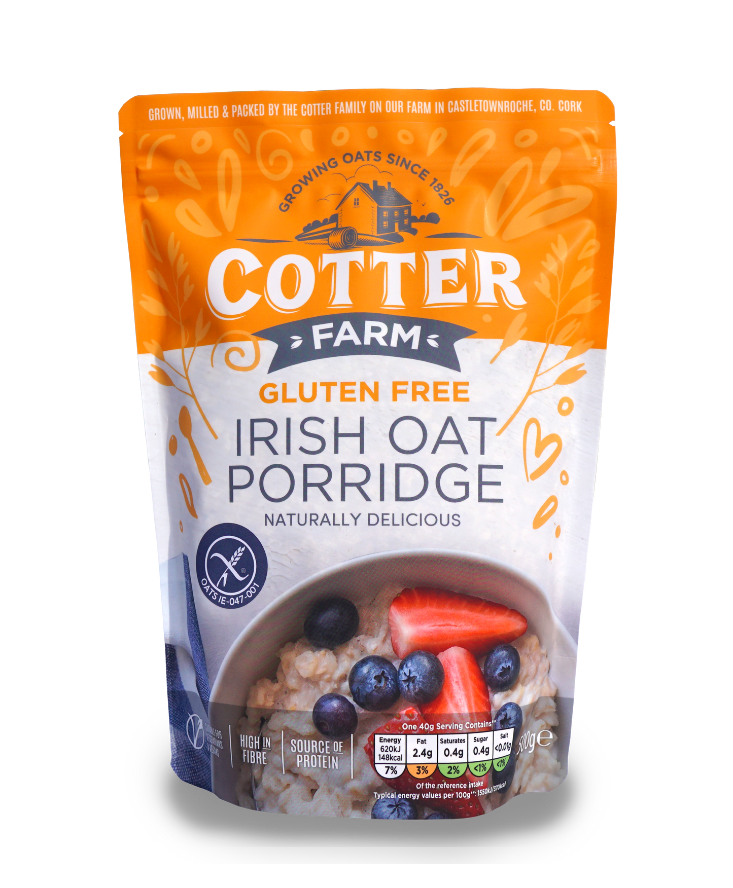 100% Irish Gluten Free Porridge 500g (€6 Shipping to ROI)
