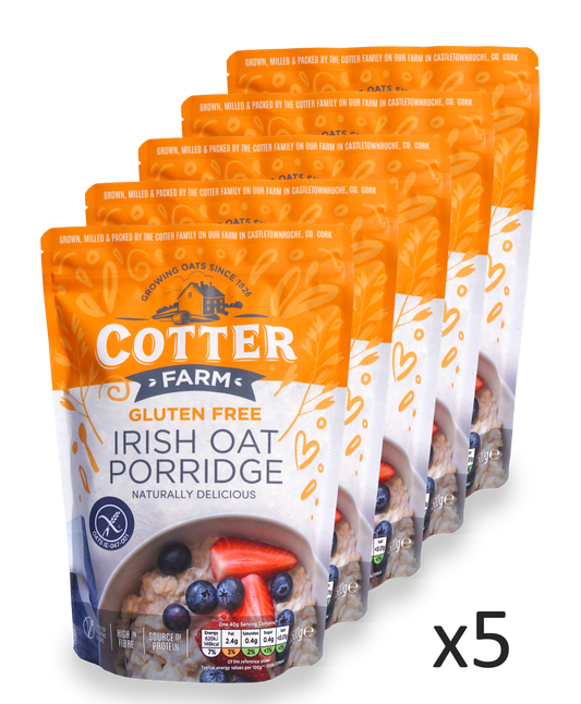 100% Irish Gluten Free Porridge 5x Bags 500g (€6 Shipping to ROI)
